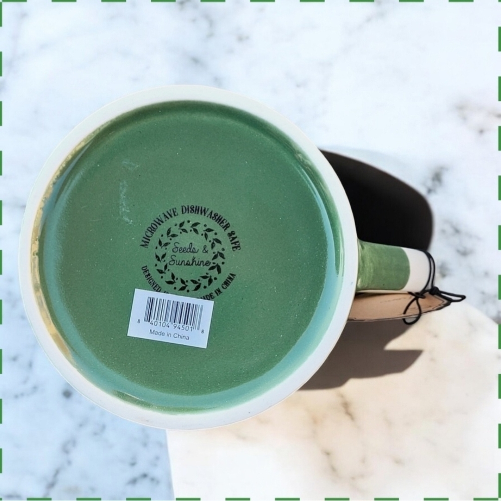 Prayer Changes Things Coffee Mug 24 oz. Inspirational Green And White - Picture 7 of 7